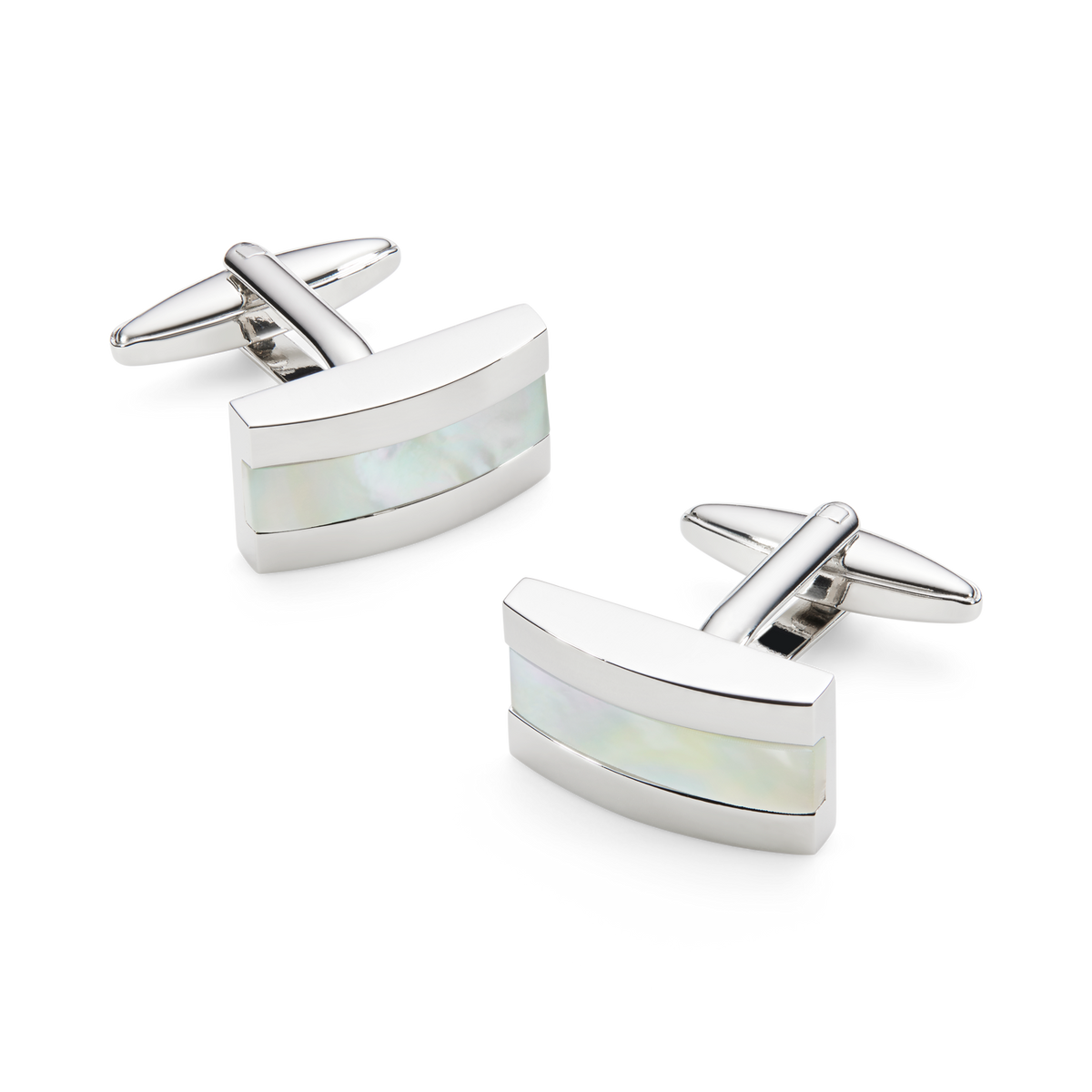 MOTHER OF PEARL RECTANGLE CUFFLINKS