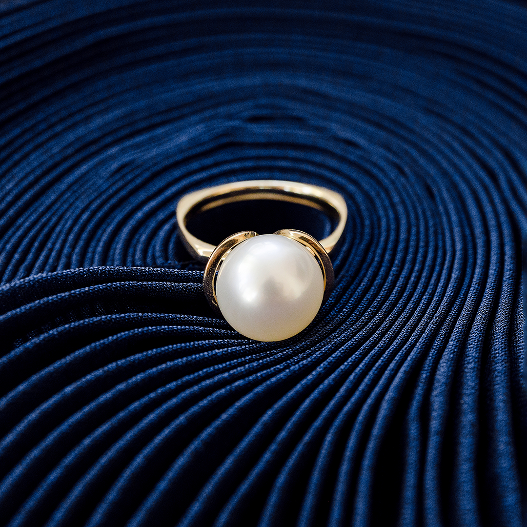 Gold Pearl Ring