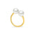 DOUBLE PEARL RING 9K YG