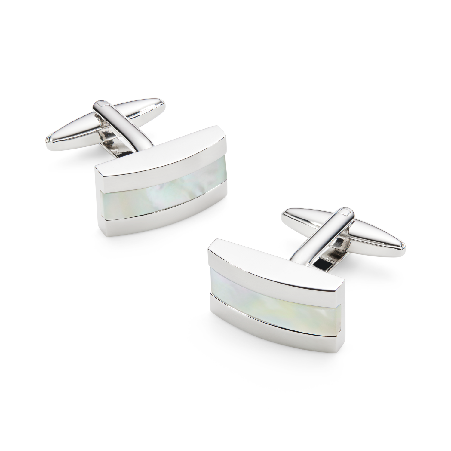 MOTHER OF PEARL RECTANGLE CUFFLINKS