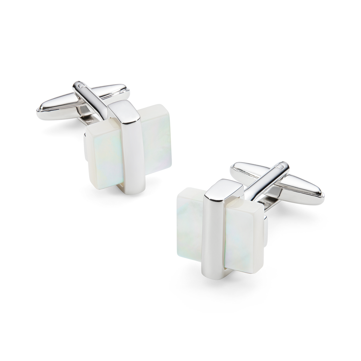 RUSTIC MOTHER OF PEARL CUFFLINKS