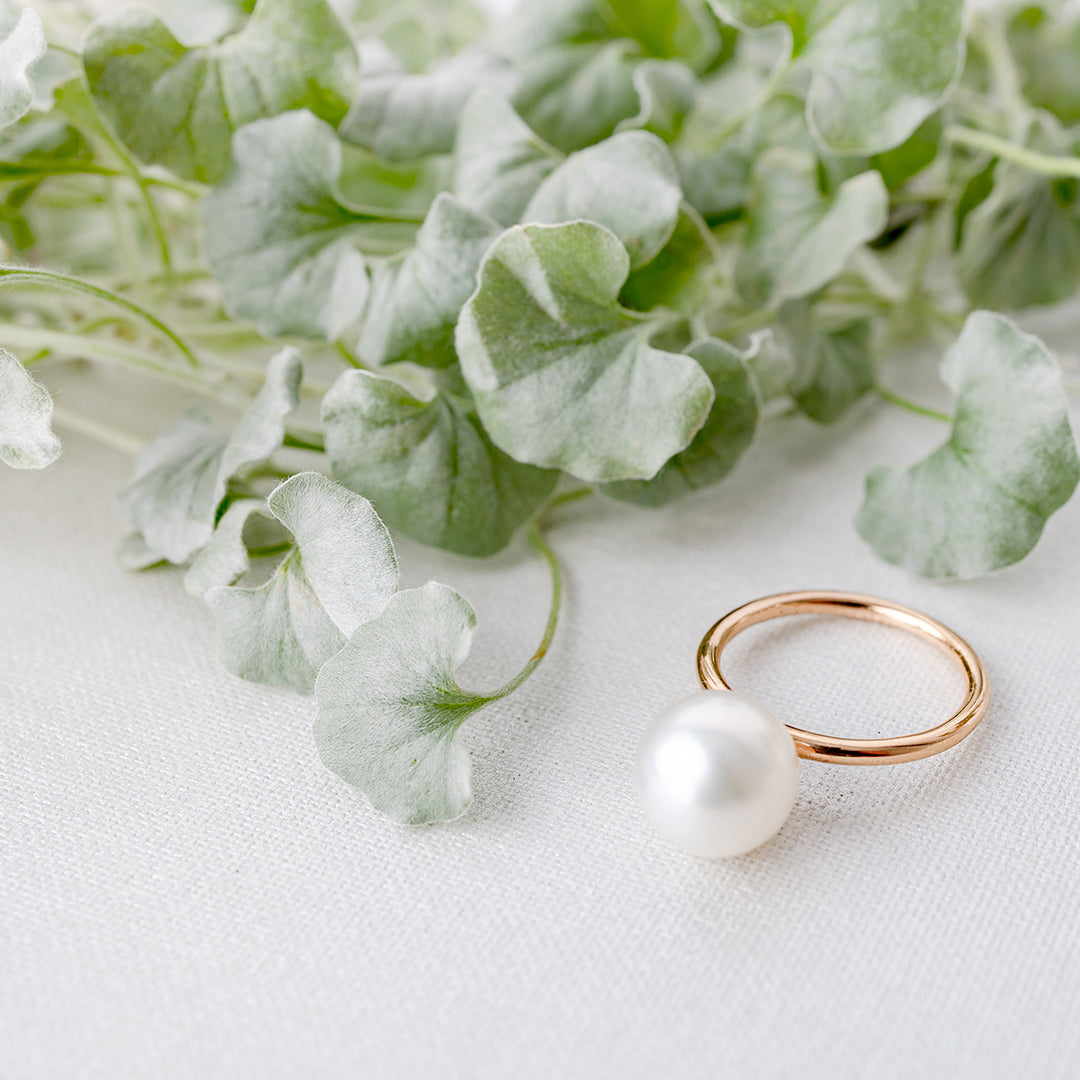 Rose Gold Pearl Ring